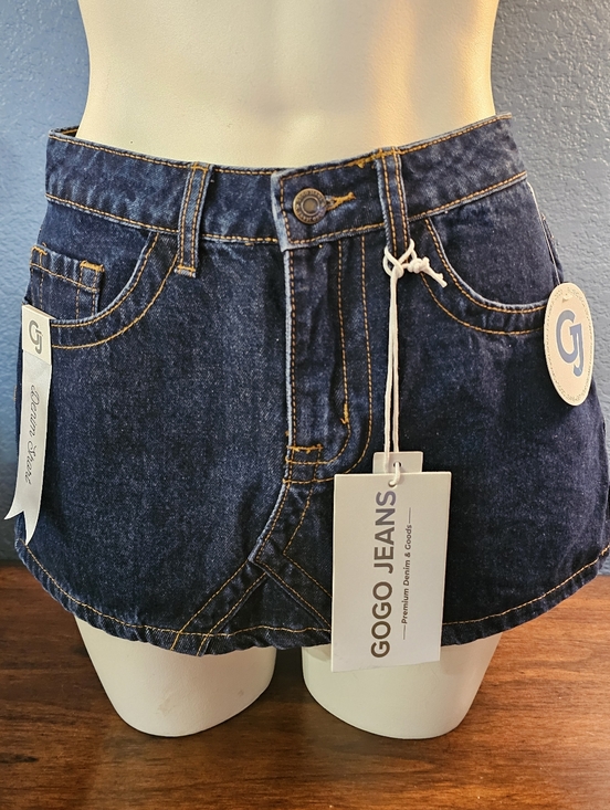 GOGO Dresses & Skirts - Women's Dark Blue Denim Mini Skirt